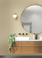Gator Wheat Geometric Stripe Wallpaper - Stripes Wallpaper