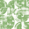 Giulietta Green Painterly Geometric Wallpaper - Geometric Wallpaper