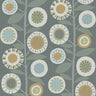 Sisu Grey Floral Geometric Wallpaper - Floral Wallpaper