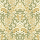 Ojvind Gold Floral Ogee Wallpaper - Scroll Wallpaper