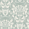 Berit Blue Floral Crest Wallpaper - Floral Wallpaper