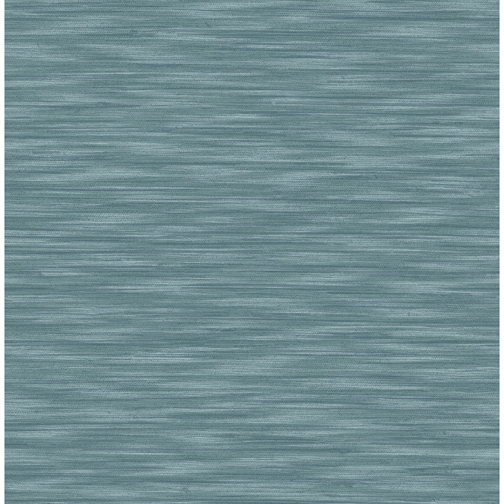 Benson Dark Blue Faux Fabric Wallpaper - Stripes Wallpaper