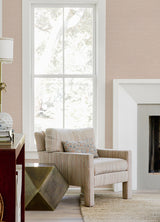 Agave Light Pink Faux Grasscloth Wallpaper - Grasscloth Wallpaper