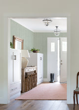 Simon Green Woven Texture Wallpaper - Stripes Wallpaper