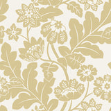Augusta Butter Flock Damask Wallpaper - Damask Wallpaper