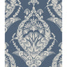 Arlie Indigo Botanical Damask Wallpaper - Damask Wallpaper