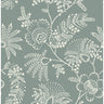 Maeve Sea Green Jacobean Trail Wallpaper - Jacobean Wallpaper