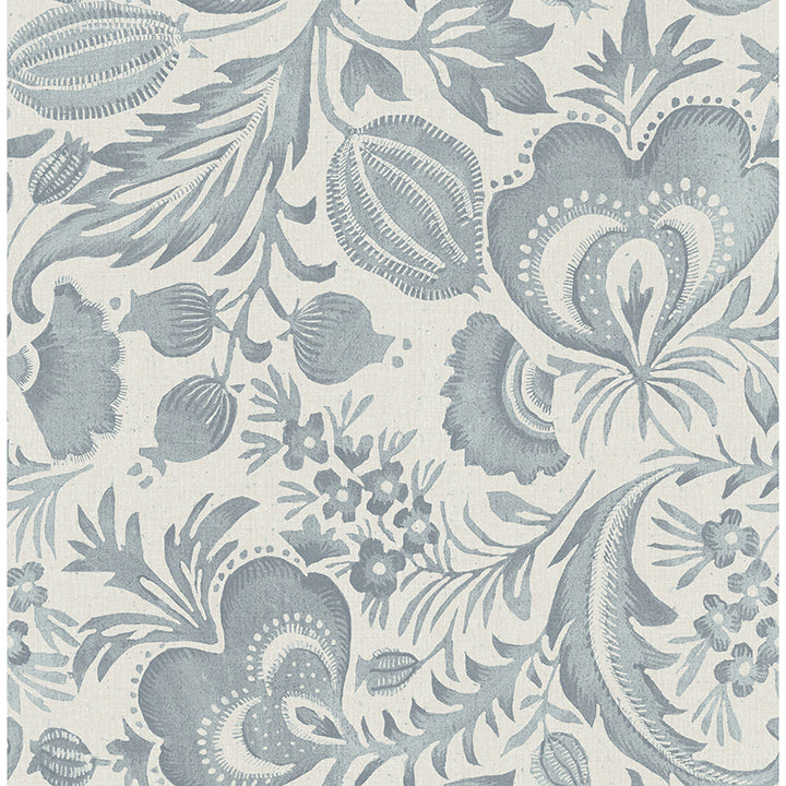 Culver Slate Jacobean Wallpaper by Scott Living - Jacobean Wallpaper