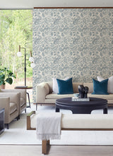 Culver Slate Jacobean Wallpaper by Scott Living - Jacobean Wallpaper