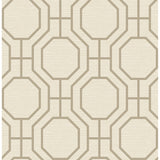 Manor Taupe Geometric Trellis Wallpaper - Geometric Wallpaper