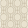 Manor Taupe Geometric Trellis Wallpaper - Geometric Wallpaper