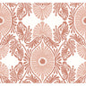 Villa Raspberry Embellished Ogee Wallpaper - Scroll Wallpaper