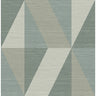 Winslow Green Geometric Faux Grasscloth Wallpaper - Geometric Wallpaper