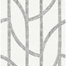 Harlow Black Curved Contours Wallpaper - Stripes Wallpaper