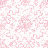 Fairytale Peony Pink Toile Wallpaper - Toile Wallpaper