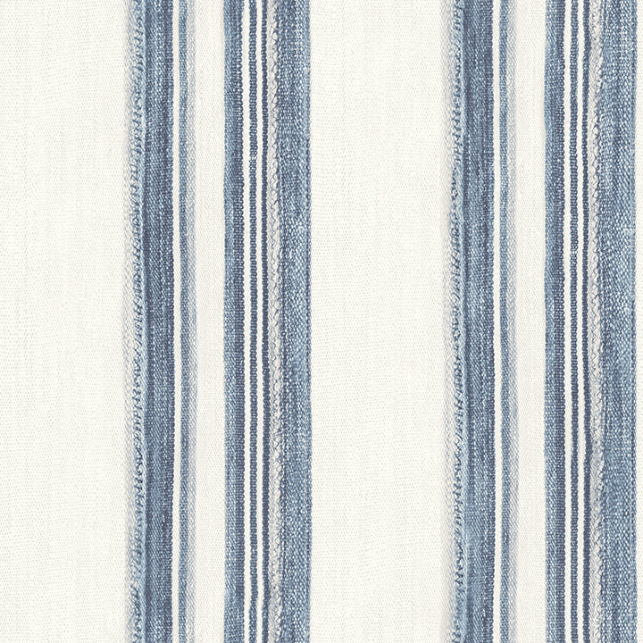 Loom Spun Indigo Wallpaper - Stripes Wallpaper