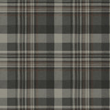 Dutton Plaid Charcoal Wallpaper - Plaid Wallpaper