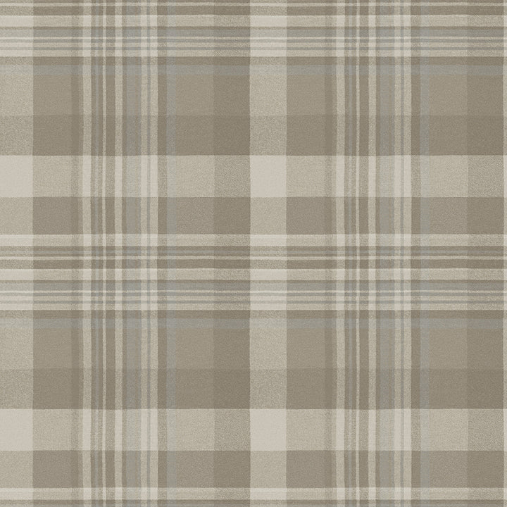Dutton Plaid Light Brown Wallpaper - Plaid Wallpaper