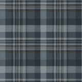 Dutton Plaid Indigo Wallpaper - Plaid Wallpaper