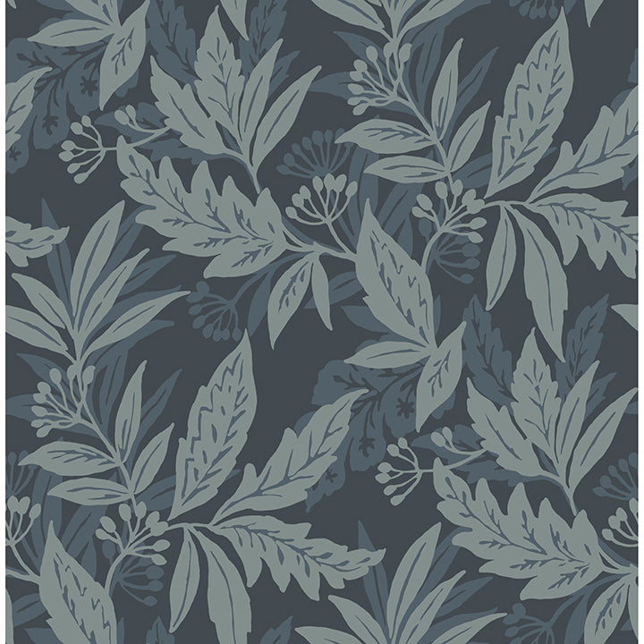 Anita Teal Woodland Floral Wallpaper - Floral Wallpaper