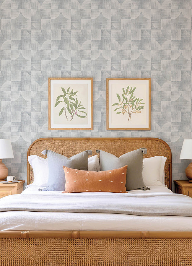 Woodbine Slate Abstract Geometric Wallpaper - Geometric Wallpaper