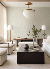 Huntington Gold Geometric Stripe Wallpaper - Stripes Wallpaper