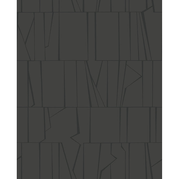 Huntington Charcoal Geometric Stripe Wallpaper - Stripes Wallpaper