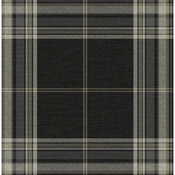 Westley Black Plaid Wallpaper - Plaid Wallpaper
