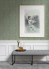 Essex Green Geometric Wallpaper - Geometric Wallpaper