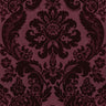 Shadow Merlot Flocked Damask Wallpaper - Damask Wallpaper