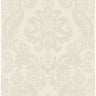 Shadow Cream Flocked Damask Wallpaper - Scroll Wallpaper
