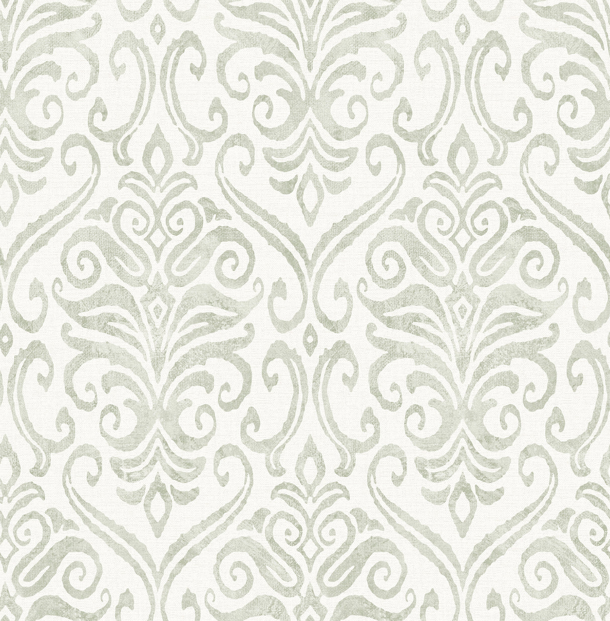 Adavu Sage Damask Wallpaper - Scroll Wallpaper