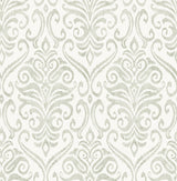 Adavu Sage Damask Wallpaper - Scroll Wallpaper
