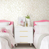 Disney Princess Perfect Scroll Wallpaper- Gold - Scroll Wallpaper