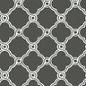 Open Trellis Wallpaper- Charcoal/White - Scroll Wallpaper