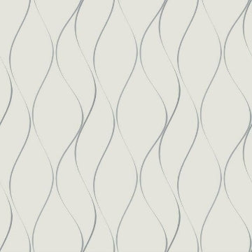 Wavy Stripe WHITE/SILVER