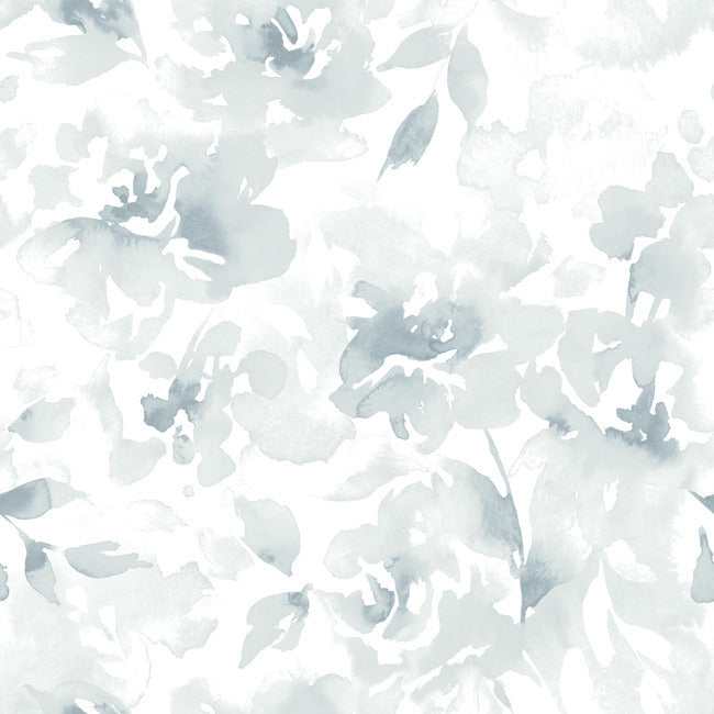 Renewed Floral Premium Peel + Stick Wallpaper- Blue - Floral Wallpaper