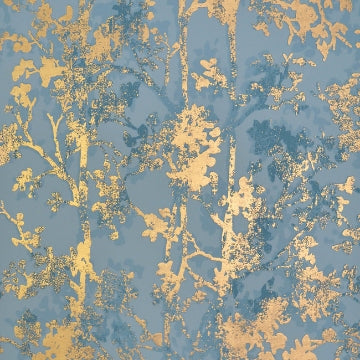 Shimmering Foliage BLUE/GOLD
