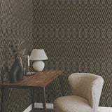 Diamond Marquise Wallpaper- Black - Weaves Wallpaper