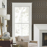 Diamond Marquise Wallpaper- Black - Weaves Wallpaper
