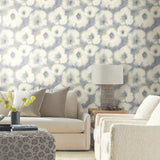 Blended Floral Wallpaper- Blue - Floral Wallpaper