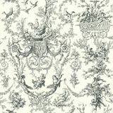Old World Toile Wallpaper- Black/White - Toile Wallpaper