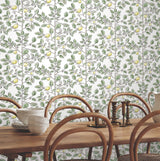 Limoncello Toile Wallpaper- Green - Toile Wallpaper