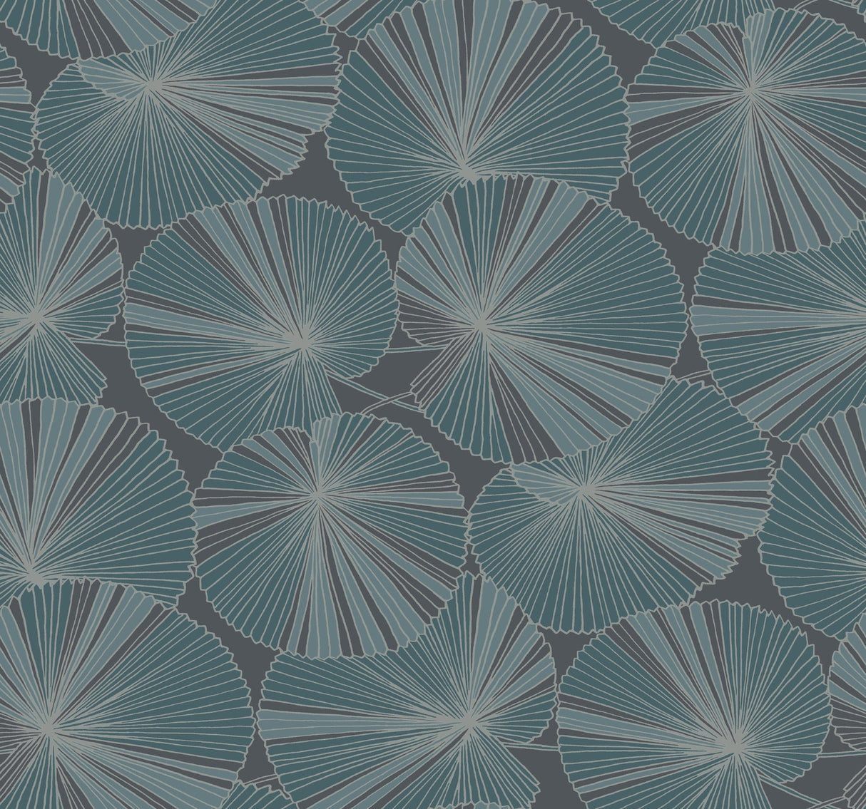 Layered Lily Pads DEEP BLUE