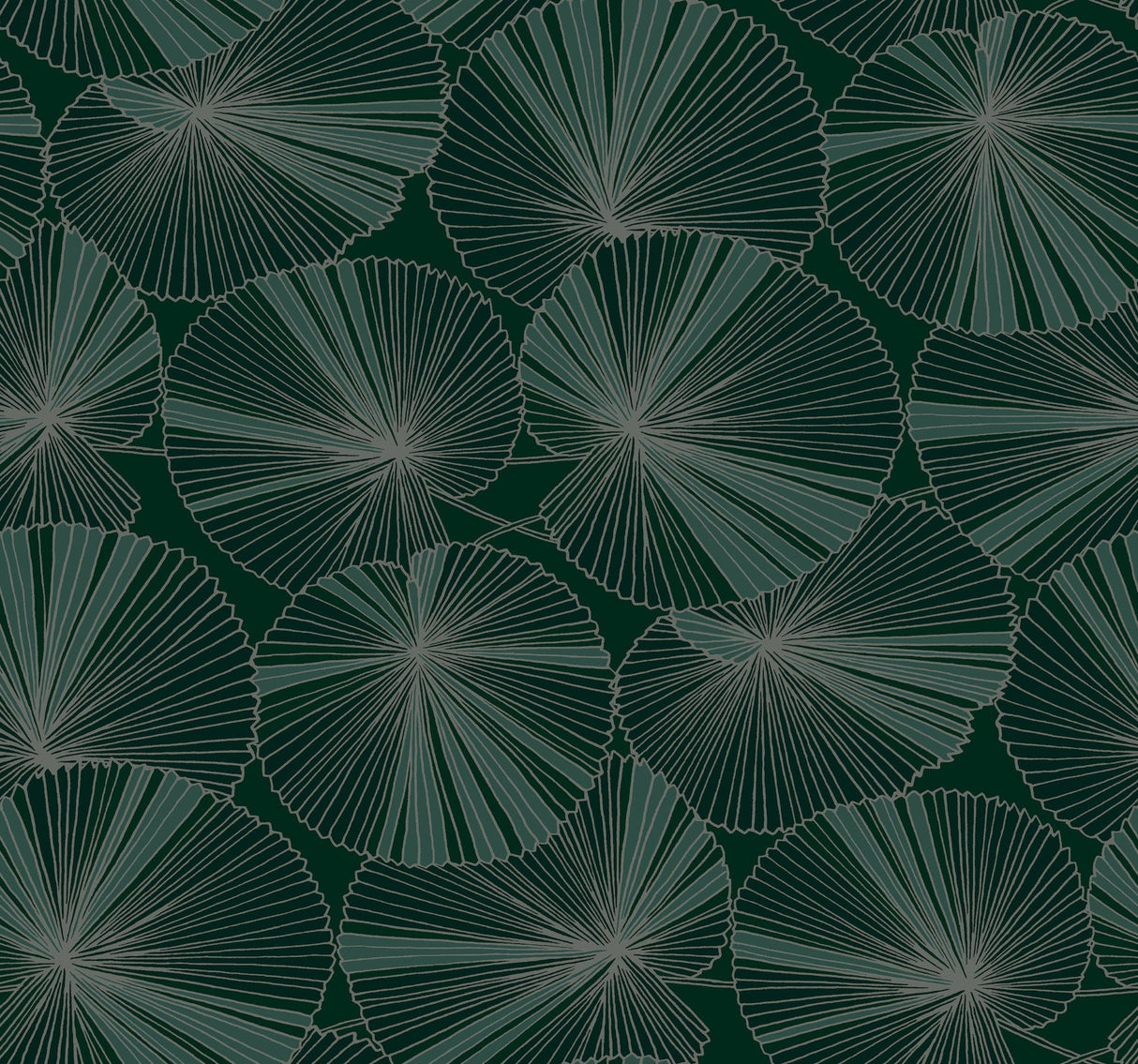 Layered Lily Pads DEEP GREEN