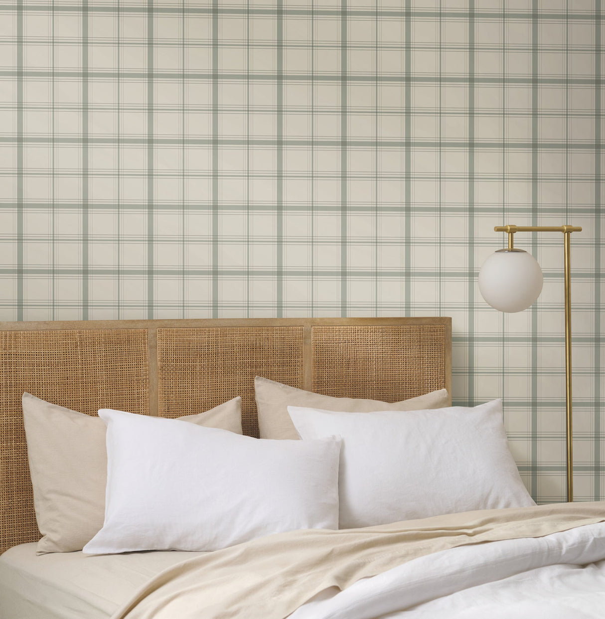 Hunter Wallpaper- Green - Plaid Wallpaper