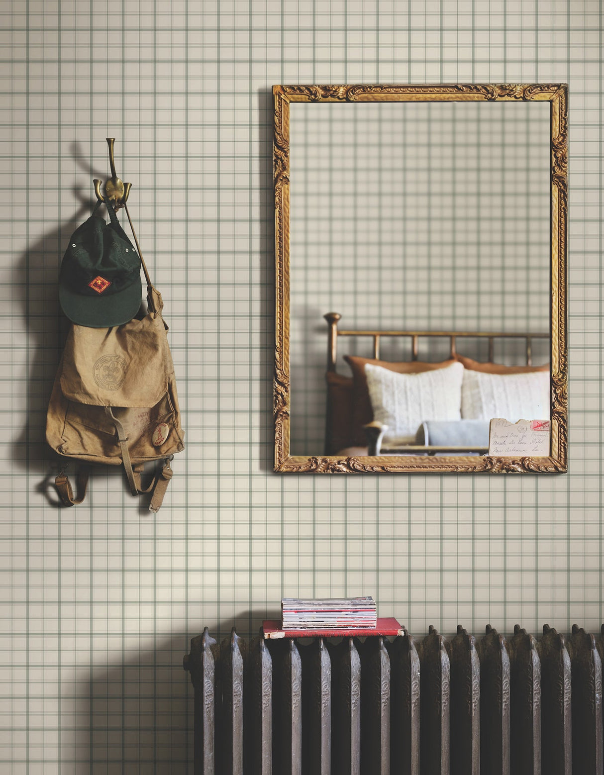 Hunter Wallpaper- Green - Plaid Wallpaper