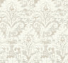 Velvet Crush Damask Wallpaper- Cream & Pearl - Damask Wallpaper