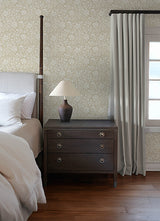 Hague Beige Floral Trail Wallpaper - Jacobean Wallpaper