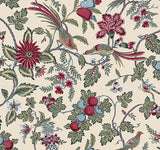 Parterre Raspberry Jacobean Wallpaper - Jacobean Wallpaper